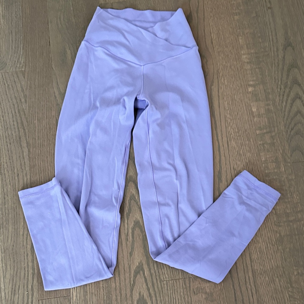 Aerie size xs crossover waist Lavender Leggings